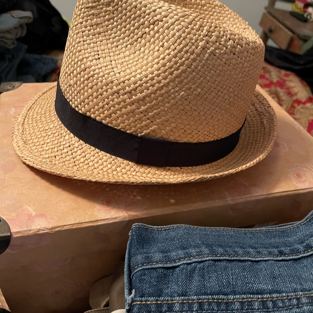 Summer Straw Fedora Hat